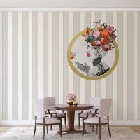 Vliestapete Streifen, Gesicht Streifen Klassisch,...