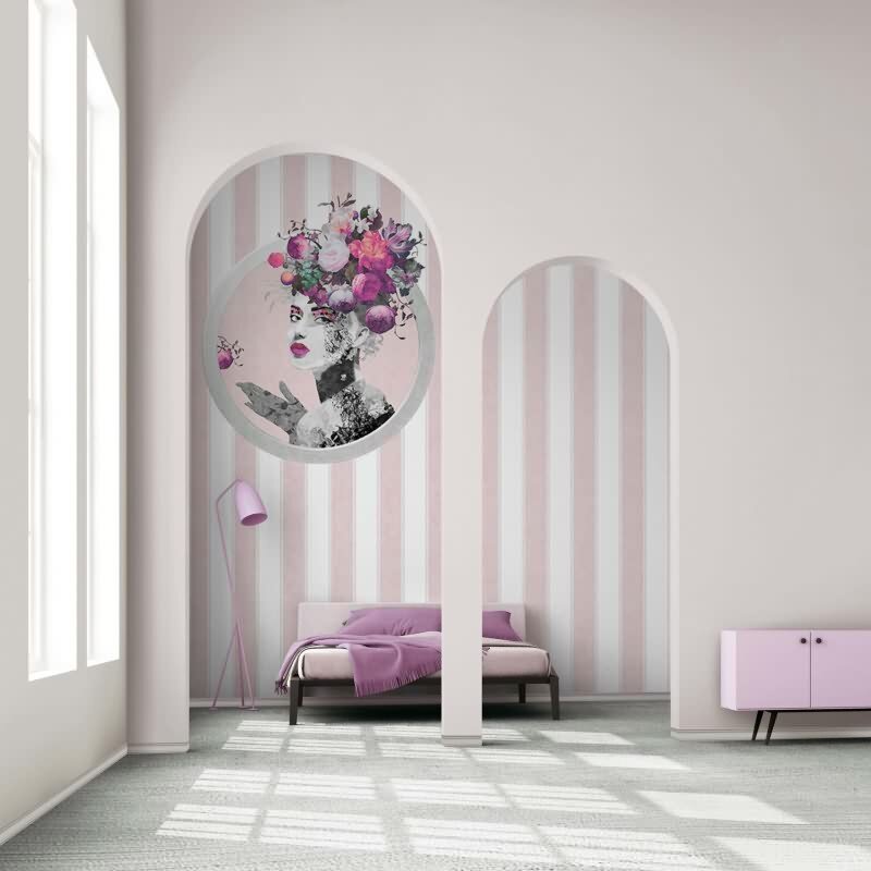 Vliestapete Streifen, Gesicht Streifen Klassisch, Romantisch matt in Weiß für Wohnzimmer, Schlafzimmer (35603)