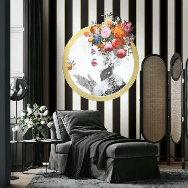 Vliestapete Blockstreifen, Streifen Streifen Klassisch matt in Grau für Wohnzimmer, Schlafzimmer, Büro (35604)