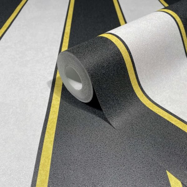 Vliestapete Blockstreifen, Streifen Streifen Klassisch matt in Grau für Wohnzimmer, Schlafzimmer, Büro (35604)