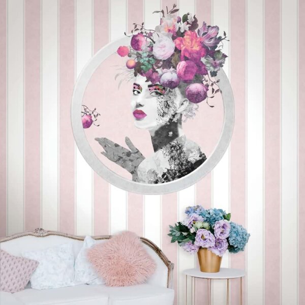 Vliestapete Blockstreifen, Streifen Streifen Klassisch matt in Weiß für Wohnzimmer, Schlafzimmer, Büro (35606)