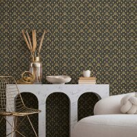 Vliestapete Kronen, Rauten Grafisch Designer matt in...