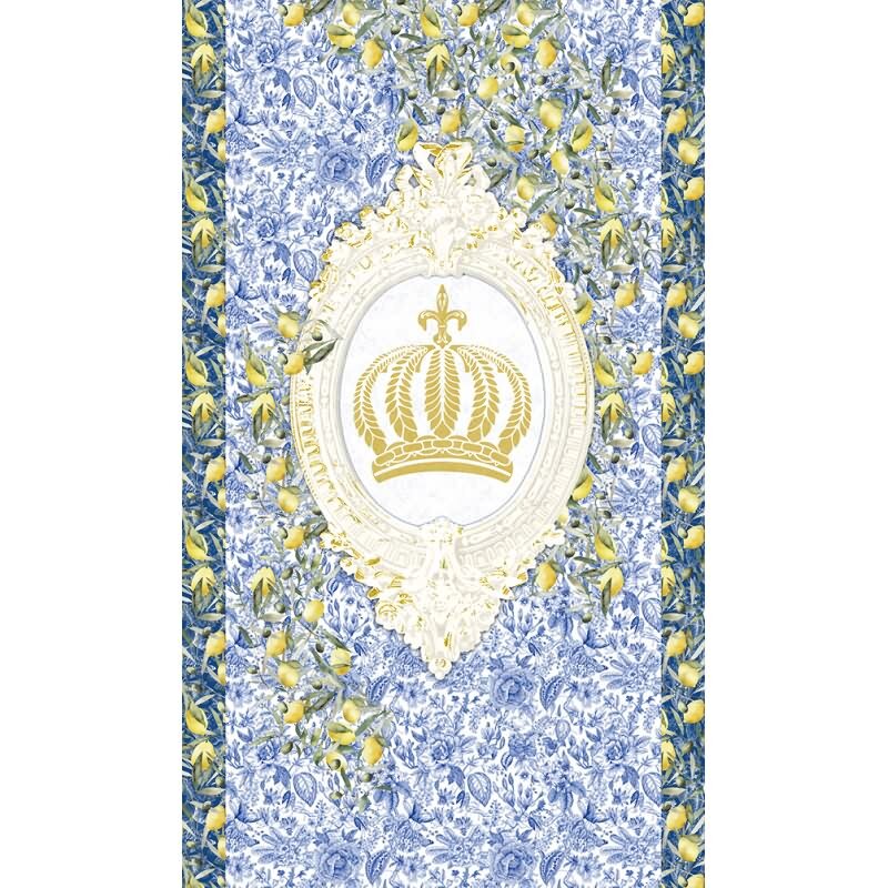 Vliestapete Krone, Zitronen Floral Natur matt in Weiß für Wohnzimmer, Schlafzimmer (35614)