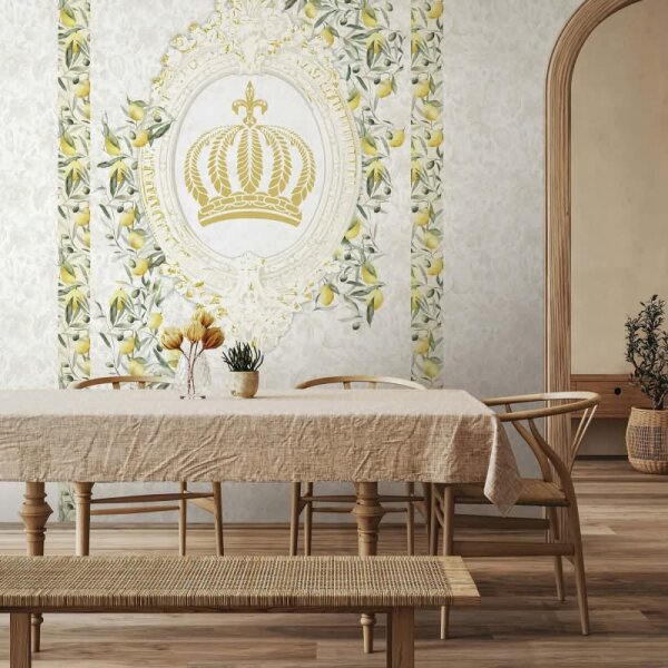 Vliestapete Blumen, Blätter Floral Natur matt in Weiß für Wohnzimmer, Schlafzimmer, Büro (35615)