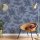 Vliestapete Landschaft, Menschen Grafisch Klassisch matt in Blau für Wohnzimmer, Schlafzimmer, Büro (35627)