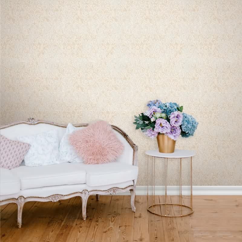 Vliestapete Ornament Ornamental Klassisch matt in Beige für Wohnzimmer, Schlafzimmer (35628)