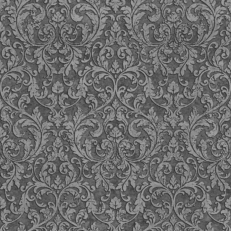 Vliestapete Ornament Ornamental Klassisch matt in Anthrazit für Wohnzimmer, Schlafzimmer (35630)