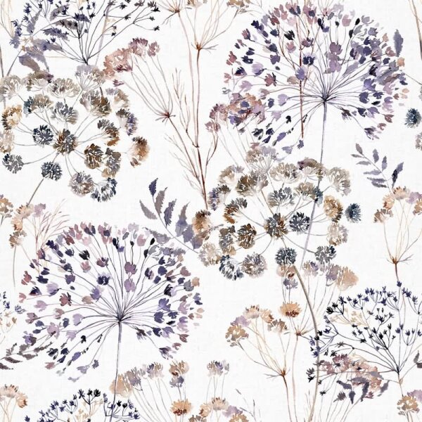 Vliestapete Blumen, Blätter Floral Natur matt in Grau für Wohnzimmer, Schlafzimmer (35635)