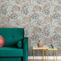 Vliestapete Blumen, Bl&auml;tter Floral Natur matt in...