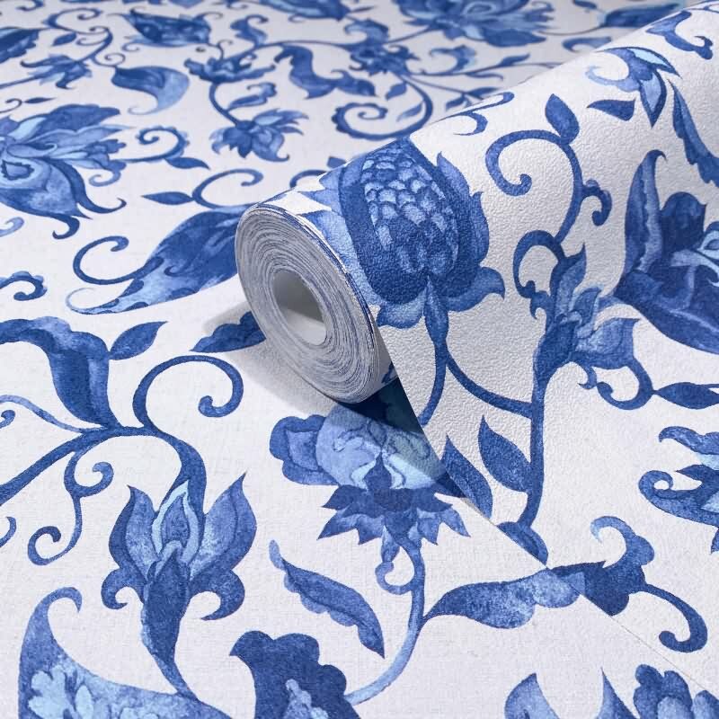 Vliestapete Blätter, Ranken Floral Natur matt in Grau für Wohnzimmer, Schlafzimmer (35639)