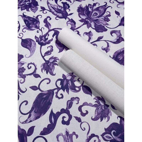 Vliestapete Blätter, Ranken Floral Natur matt in Grau für Wohnzimmer, Schlafzimmer (35640)