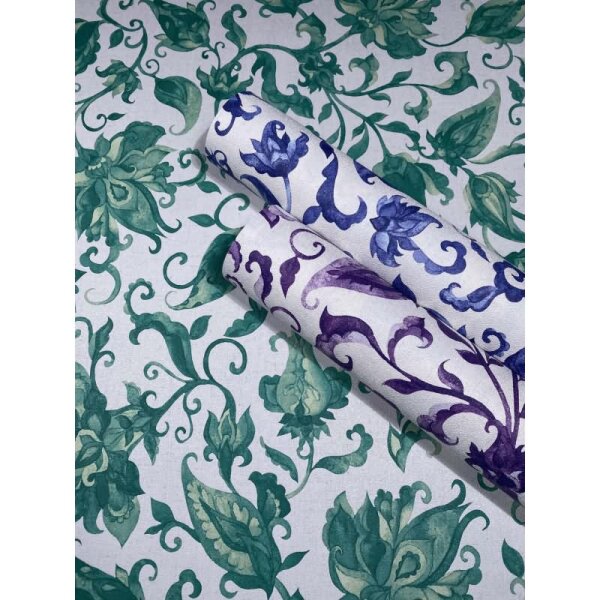 Vliestapete Blätter, Ranken Floral Natur matt in Grau für Wohnzimmer, Schlafzimmer (35641)