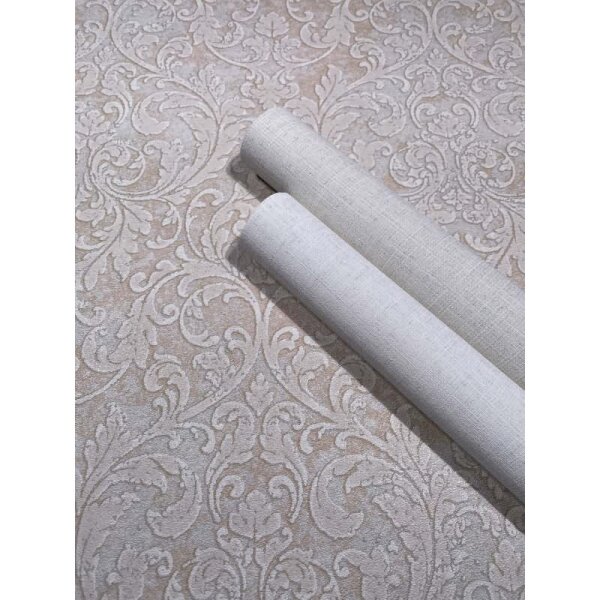 Vliestapete Strukturiert Uni Modern matt in Beige für Wohnzimmer, Schlafzimmer, Küche, Büro (35650)