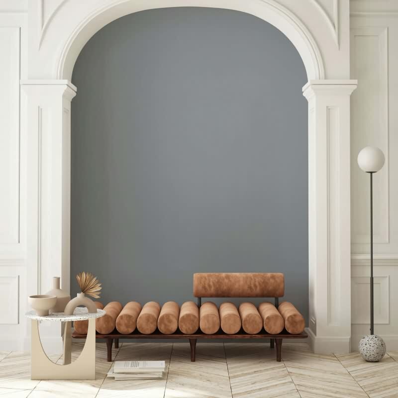 Vliestapete Strukturiert Uni Modern in Grau für Wohnzimmer, Schlafzimmer, Küche (35655)