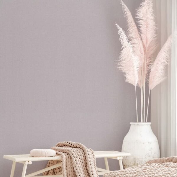 Vliestapete Strukturiert Uni Modern in Rosa-Braun für Wohnzimmer, Schlafzimmer, Küche (35656)