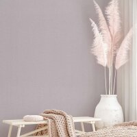 Vliestapete Strukturiert Uni Modern in Rosa-Braun...