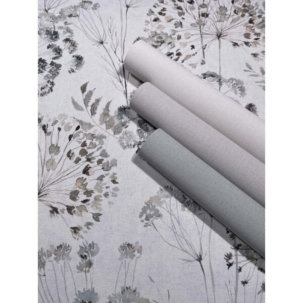 Vliestapete Strukturiert Textiloptik Modern, Uni matt in Grau für Wohnzimmer, Schlafzimmer, Büro (35659)