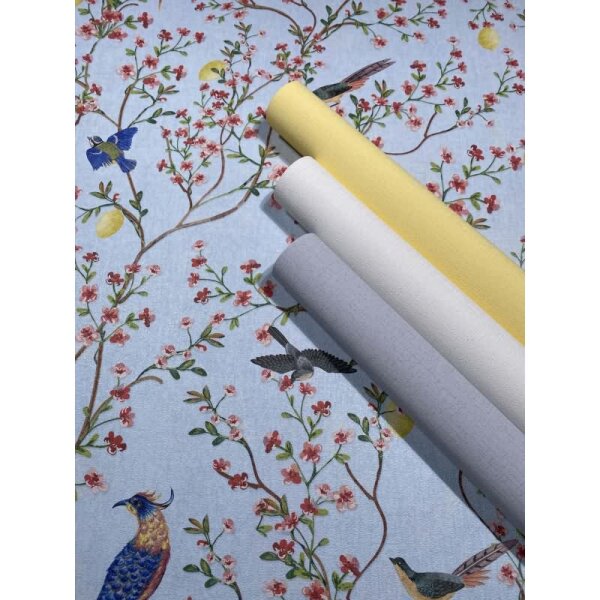 Vliestapete Strukturiert Uni Modern matt in Blau für Wohnzimmer, Schlafzimmer, Kinderzimmer, Büro (35661)