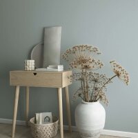 Vliestapete Strukturiert Uni Modern matt in Grau f&uuml;r...