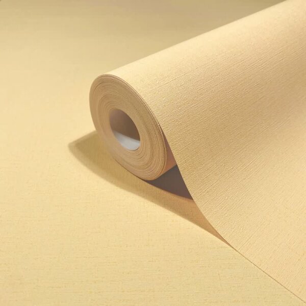 Vliestapete Strukturiert Uni Modern matt in Gelb für Wohnzimmer, Schlafzimmer, Kinderzimmer, Büro (35663)