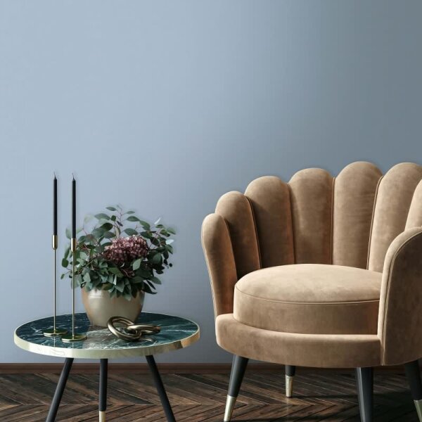 Vliestapete Strukturiert Uni Modern matt in Blau für Wohnzimmer, Schlafzimmer, Kinderzimmer, Büro (35664)