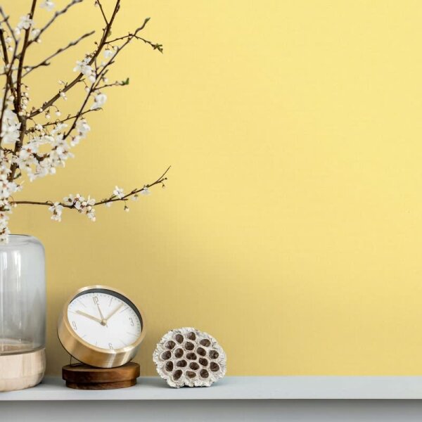 Vliestapete Strukturiert Uni Modern matt in Gelb für Wohnzimmer, Schlafzimmer, Kinderzimmer, Büro (35666)