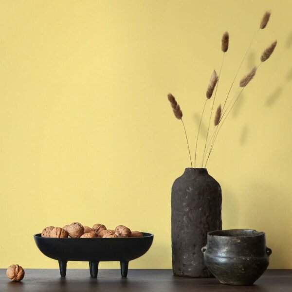 Vliestapete Strukturiert Uni Modern matt in Gelb für Wohnzimmer, Schlafzimmer, Kinderzimmer, Büro (35666)