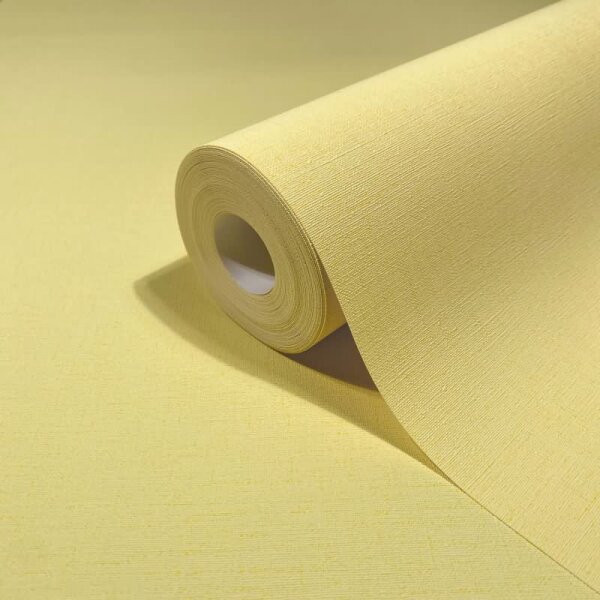 Vliestapete Strukturiert Uni Modern matt in Gelb für Wohnzimmer, Schlafzimmer, Kinderzimmer, Büro (35666)