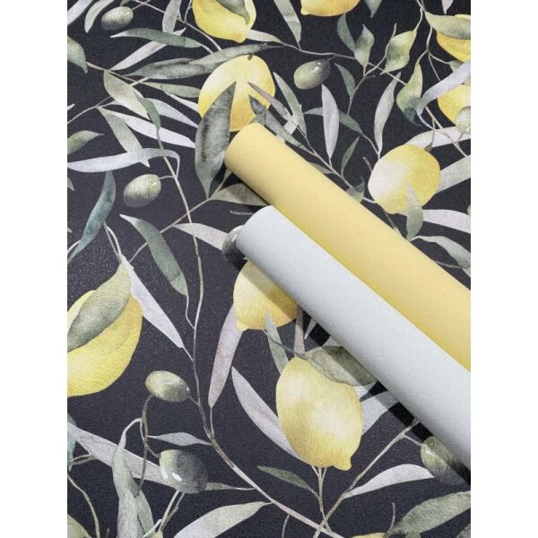 Vliestapete Strukturiert Uni Modern matt in Gelb für Wohnzimmer, Schlafzimmer, Kinderzimmer, Büro (35666)