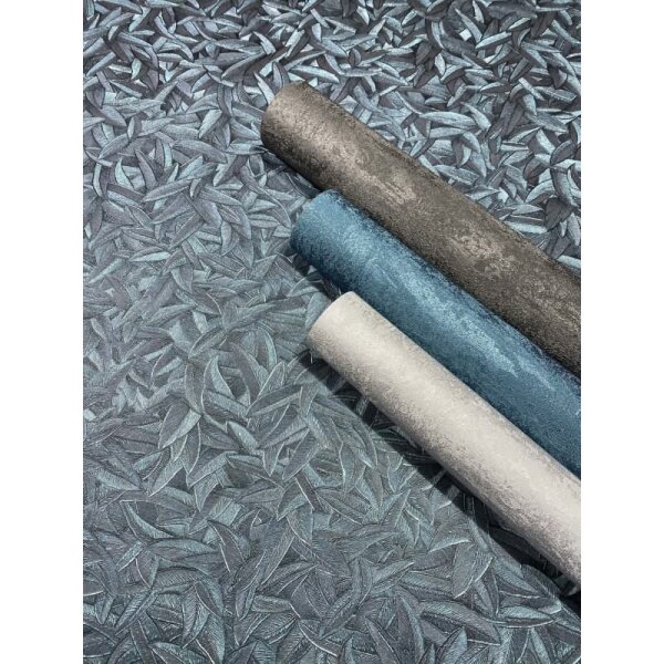 Vliestapete Betonoptik Metalloptik Modern glänzend in Silber für Wohnzimmer, Schlafzimmer, Büro (35681)