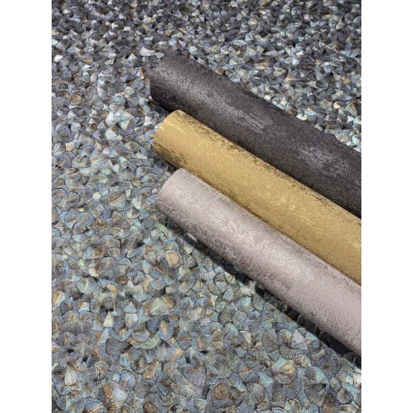 Vliestapete Betonoptik Metalloptik Modern glänzend in Gold für Wohnzimmer, Schlafzimmer, Büro (35682)