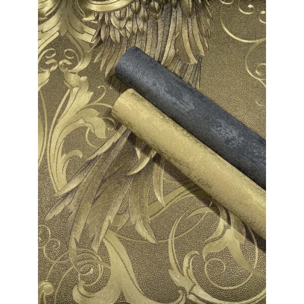 Vliestapete Betonoptik Metalloptik Modern glänzend in Schwarz für Wohnzimmer, Schlafzimmer, Büro (35684)