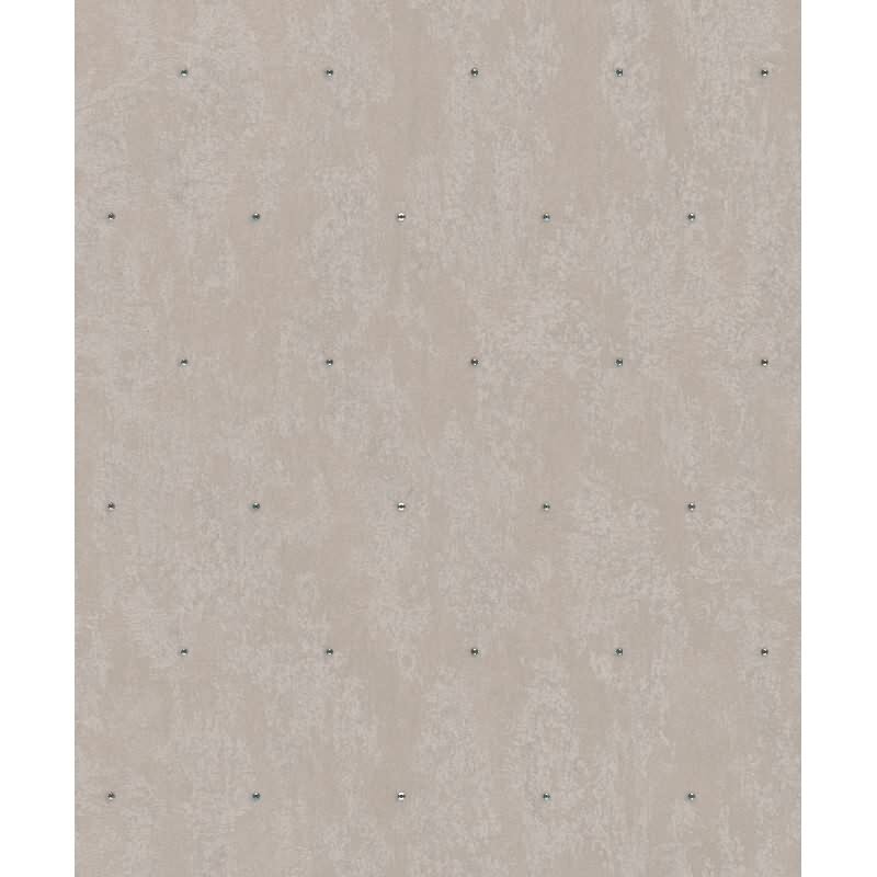 Vliestapete Betonoptik, Strasssteine Metalloptik Modern glänzend in Rosa-Braun für Wohnzimmer, Schlafzimmer, Büro (35686)