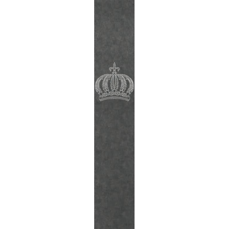Vliestapete Krone, Betonoptik Metalloptik Modern glänzend in Schwarz für Wohnzimmer, Schlafzimmer, Büro (35698)