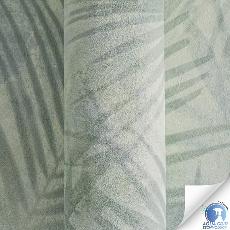 Vorgekleisterte Tapete in Dschungeloptik Grün- Palmen-Vliestapete modern (784521)