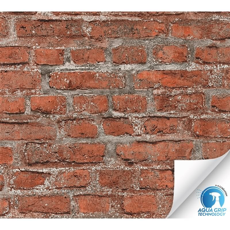 Vorgekleisterte Backstein-Tapete Ziegeloptik Rot - Industrial Vliestapete Loftstil (784561)