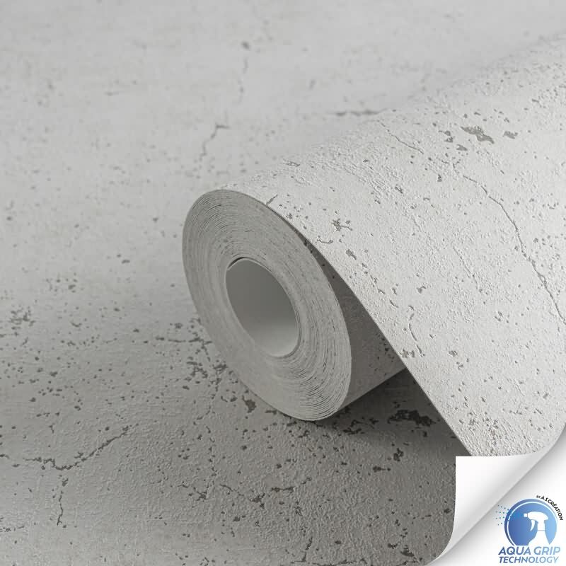 Vorgekleisterte Beton-Optik Tapete Hellgrau - Industrial Vliestapete Stil (784961)
