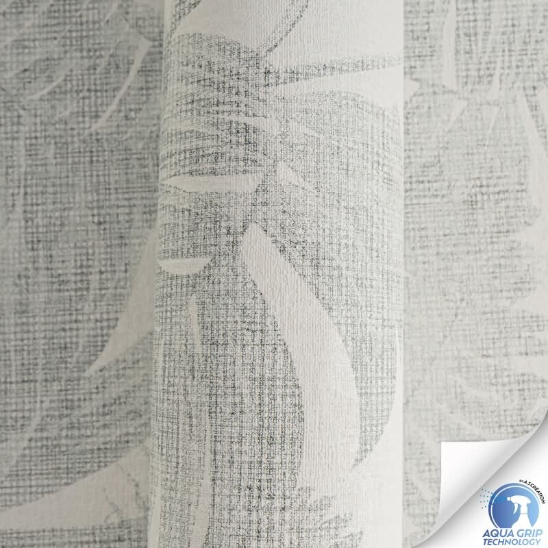 Vorgekleisterte Tapete in Dschungeloptik Grün Weiß - strukturierte Blätter-Vliestapete (784981)