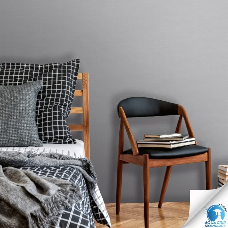 Vorgekleisterte Unitapete mit Textilstruktur Hellgrau - moderne einfarbige Vliestapete (784992)