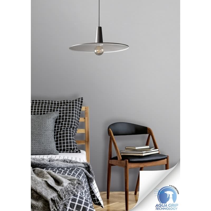 Vorgekleisterte Unitapete mit Textilstruktur Hellgrau - moderne einfarbige Vliestapete (784992)