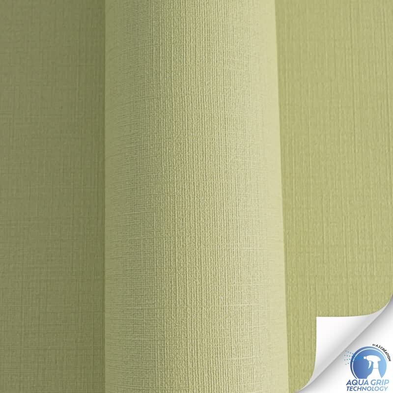 Vorgekleisterte Unitapete Textilstruktur Grün - stilvolle einfarbige Vliestapete (784993)