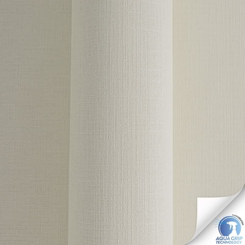 Vorgekleisterte Unitapete mit Textilstruktur Creme - Vliestapete einfarbig modern (785751)