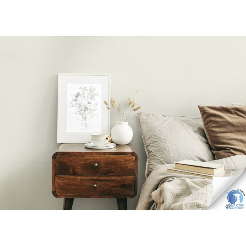 Vorgekleisterte Unitapete mit Textilstruktur Creme - Vliestapete einfarbig modern (785751)