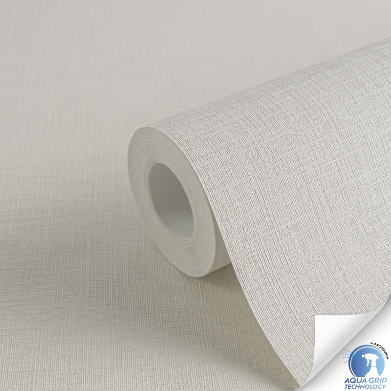 Vorgekleisterte Unitapete Textilstruktur Hellgrau Dunkelgrau - dezente Vliestapete (785755)