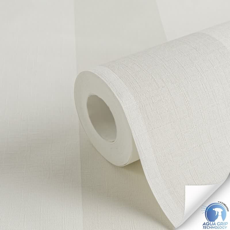 Vorgekleisterte Streifen-Tapete Creme Weiß - skandinavische Streifen-Vliestapete (787217)