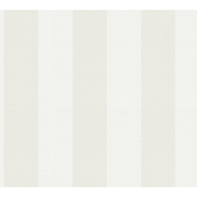 Vorgekleisterte Streifen-Tapete Creme Weiß - skandinavische Streifen-Vliestapete (787217)