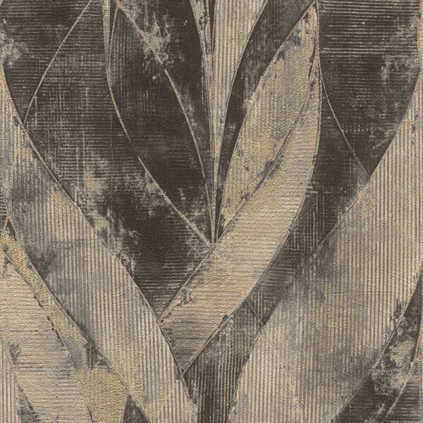 Tapete Schwarz, Anthrazit Rasch Vliestapete (520071)