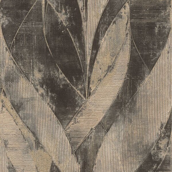 Tapete Schwarz, Anthrazit Rasch Vliestapete (520071)