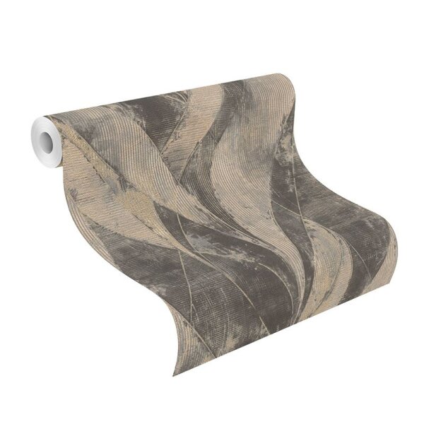 Tapete Schwarz, Anthrazit Rasch Vliestapete (520071)