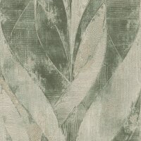 Tapete Grau, Silber Gr&uuml;n Rasch Vliestapete (520057)